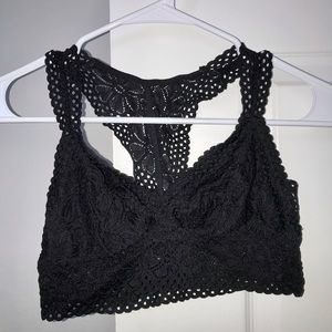 Aerie Black Lace Racerback Bralette